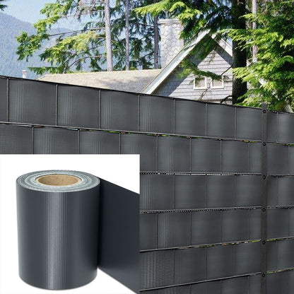 Bande de clôture d'intimité 35m-140m avec clips, écran d'intimité pour clôtures, bande d'intimité de jardin extérieur, clôture décorative gris foncé pour jardins, 450g/m², facile à installer, écran de  de l'intimité, pare-soleil, convient pour les cours,