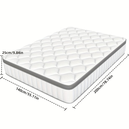 Matelas Carroltt 90x200/90x190, Hauteur 25cm/22cm, Matelas Ergonomique 7 zones, Matelas Premium à Ressorts à Sacs, Matelas à Ressorts avec Drap Housse, Niveau de Fermeté H3, Matelas pour Adultes, Cadeau Parfait