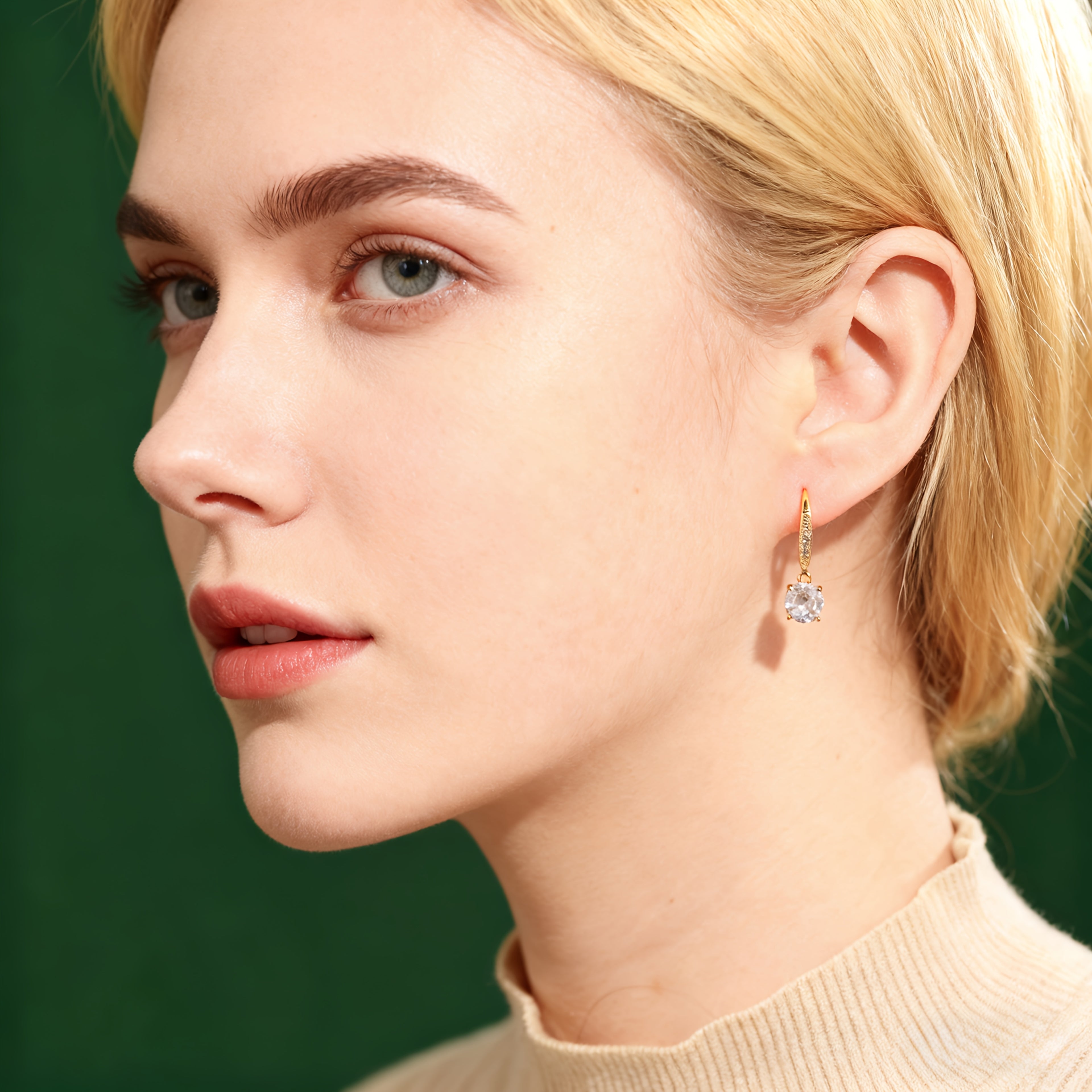 Ensemble de bijoux en argent sterling 925 pour femme, comprenant des boucles d'oreilles pendantes avec morganite, dégageant un style minimaliste élégant, charmant et stylé, parfait comme cadeau d'anniversaire pour votre petite amie, livré avec une délicat