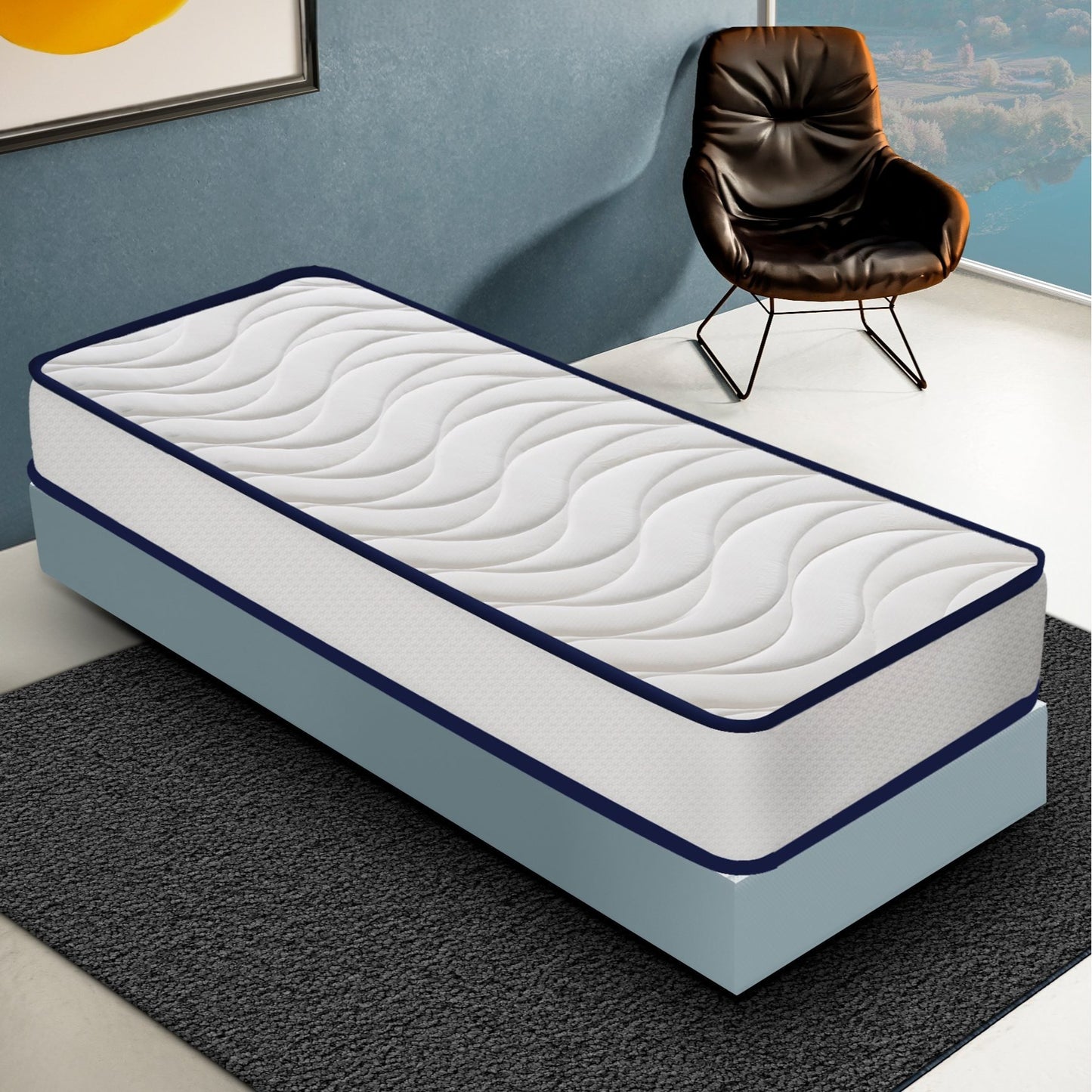 Matelas orthopédique en mousse à mémoire de forme, 13 zones de confort, très ferme, 20 cm de hauteur, effet rafraîchissant, vagues de mousse à mémoire de forme massantes, disponible en plusieurs tailles