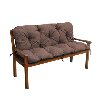 Coussin de Banc de Jardin, Coussin d'Assise et de Dossier, pour 1/2/3 Personnes, Coussin Rembourré avec Sangles, pour Intérieur/Extérieur, Coussin de Banc pour Banc v2