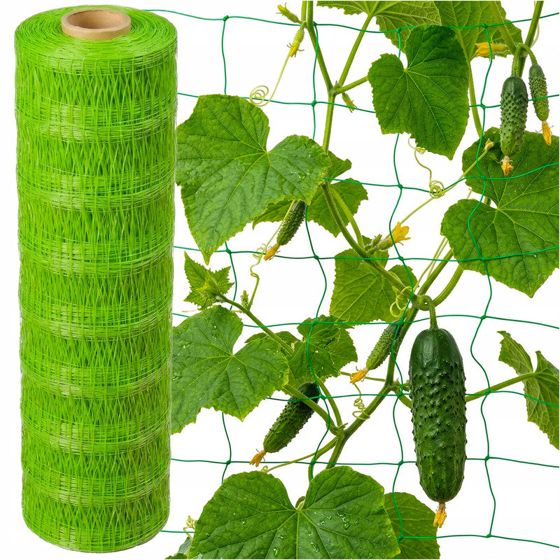 Garden Net for Climbing Plants 1.2×20M Support for Growing Cucumbers, Beans And Climbing Flowers, Durable Net with 15 × 17 Cm Mesh Ensuring Stable Plant Guidance in Vertical And Better Access to Light, Net for Cucumbers, Net for Tomatoes, Elastic Construc