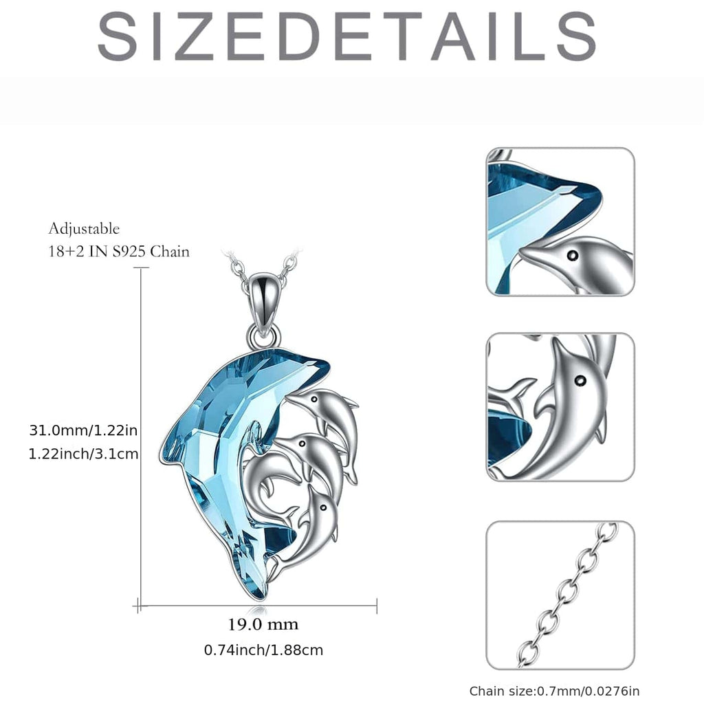 Collier dauphin en argent sterling 925, bijou nautique océan pour femmes, cadeau idéal pour la fête des mères de la part de fille et fils