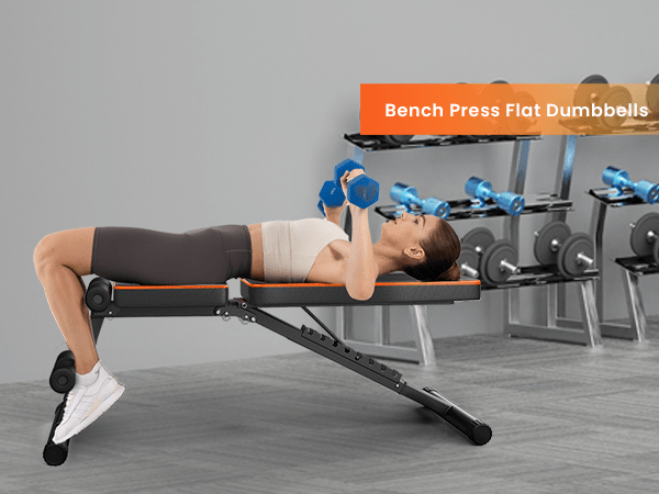 GartistGo Banc de musculation pliable et ajustable, 300KG/660LB Banc de musculation pliable et rapide pour la maison, l'entraînement, la salle de sport