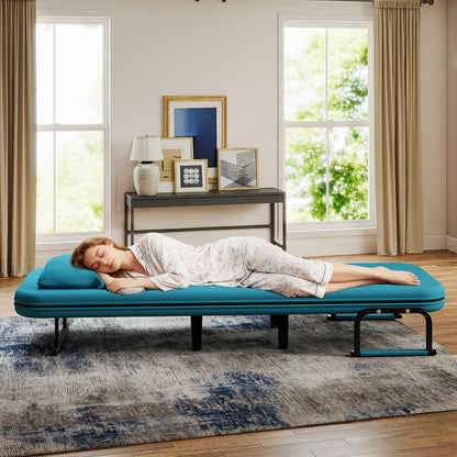 Canapé-lit convertible pliant 5-en-1, fauteuil de détente gigogne réglable peu encombrant avec tissu en lin, fauteuil moderne pour dortoir, studio et coin douillet, noir/fauve/vert olive/jaune citron