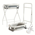 Baignoire Pliante Tri-Fold avec Support - Baignoire pour Bébé avec Support, Siège de Bain et Système de Drainage - Parfaite pour la Douche - Convient aux Nouveau-nés - Cadeau Idéal pour Bébé