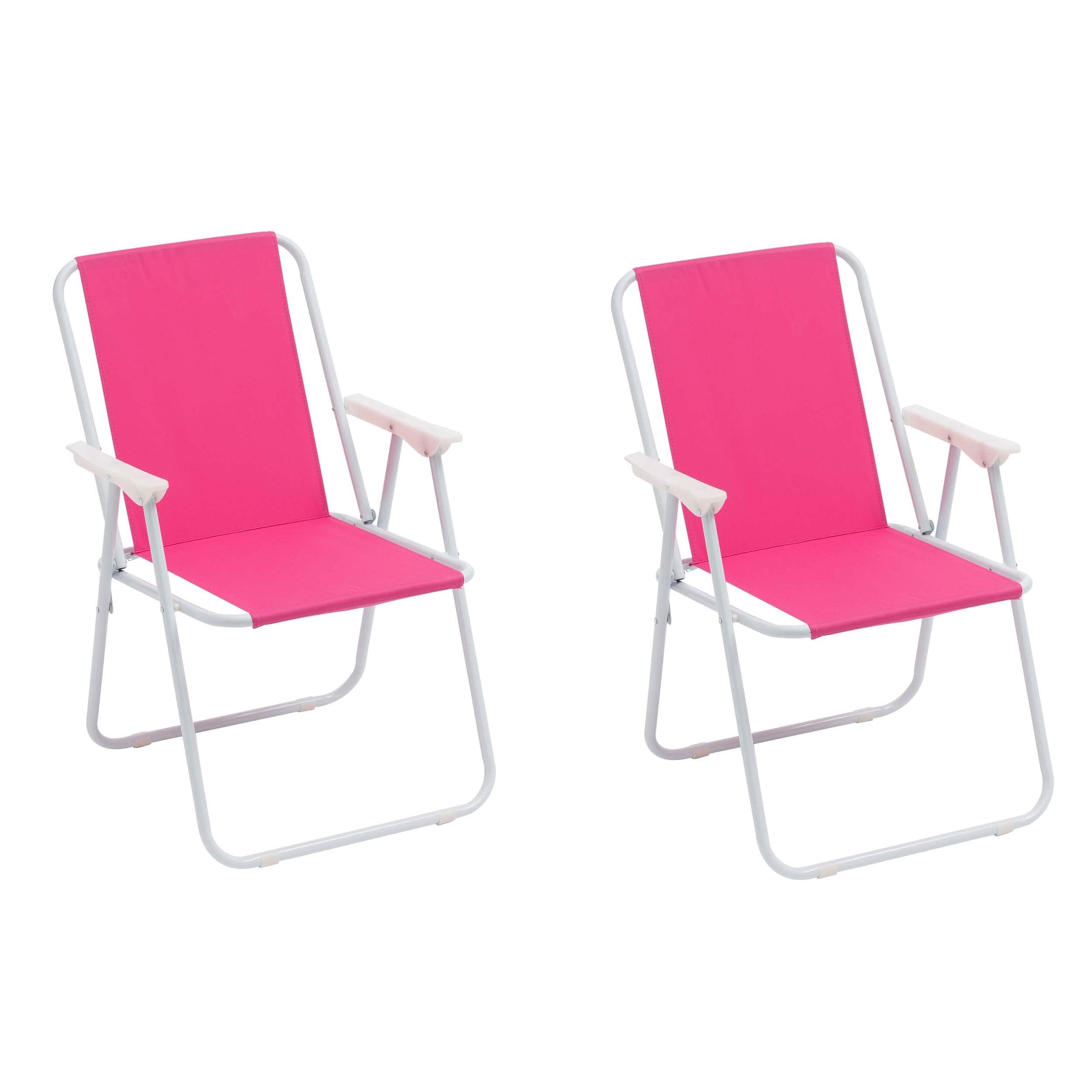 Chaise de plage pliable Baroni, chaise de plage ou de camping en tissu, chaise d'extérieur avec accoudoirs, 20,5 x 17,3 x 30 pouces (52 x 44 x 76 cm)