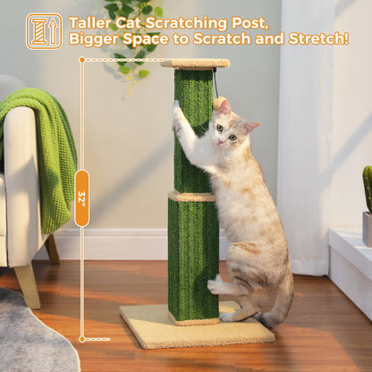 Griffoir pour chat PAWZ Road Large, 80 cm de haut, pour chats adultes d'intérieur, griffoir ultime avec sisal tissé, grande base et balle suspendue amovible
