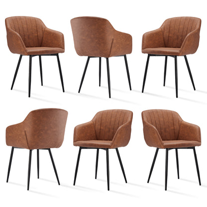Chaises de salle à manger élégantes avec accoudoirs et soutien lombaire pour salon, cuisine et chambre, offrant un grand confort - Disponibles par lots de 2, 4 ou 6