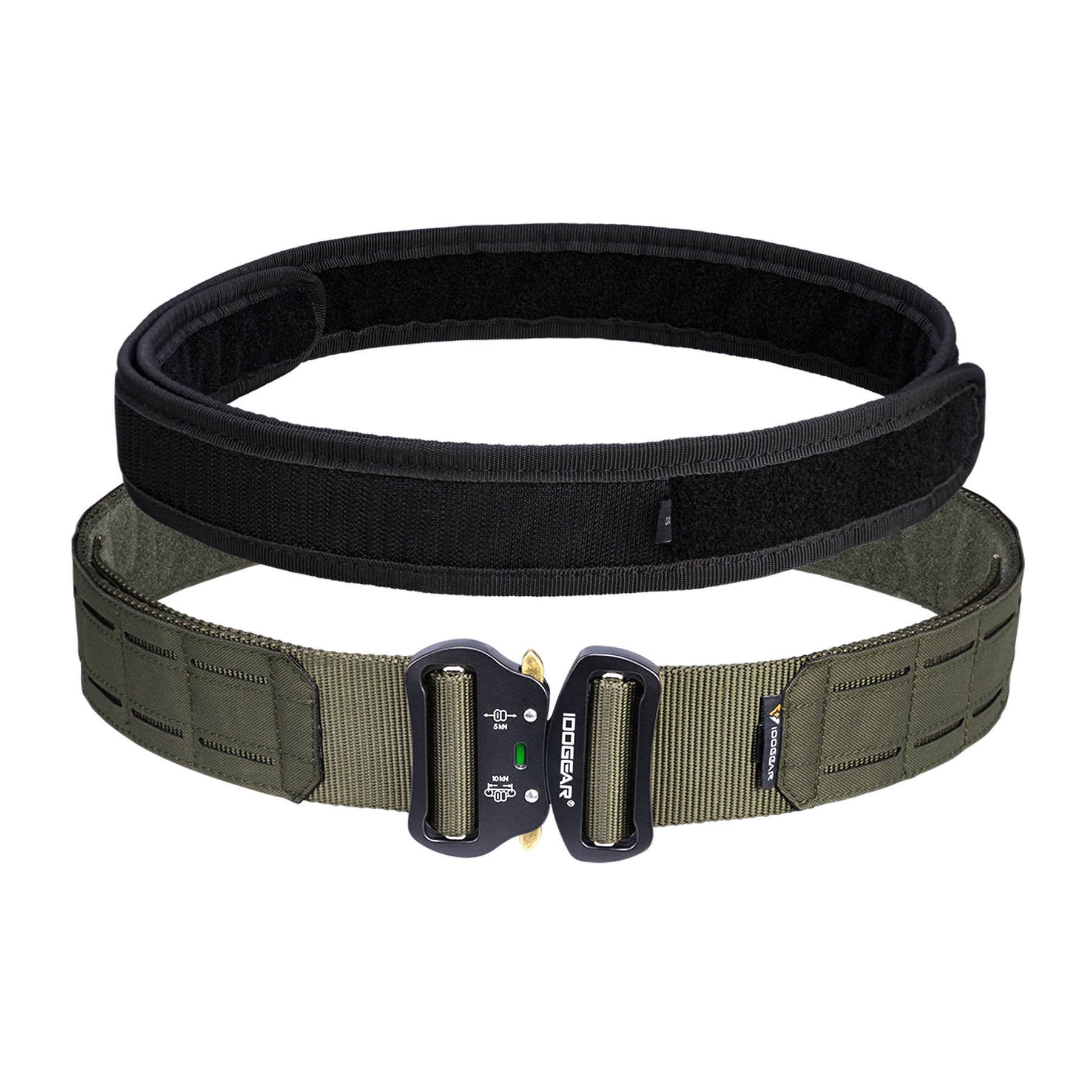 Ceinture Tactique MOLLE IDOGEAR 5.08 cm pour Hommes avec Ceinture Intérieure 4.45cm, Boucle Métallique de Défense Rapide, Ceintures de Service