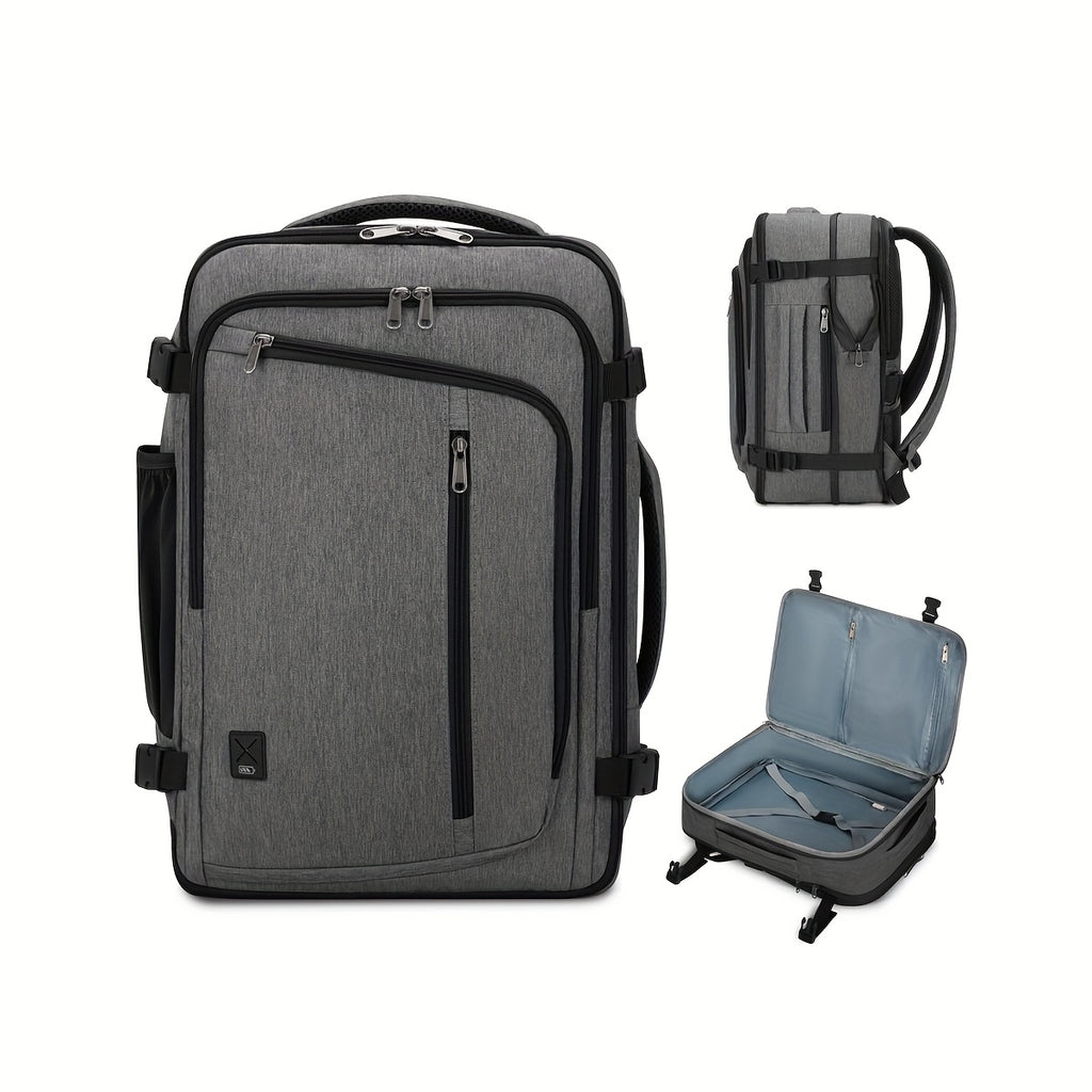 Sac à dos cabine extensible approuvé par l'aviation 45X36X20 pouces, bagage à main sous le siège avec poche humide et housse pour ordinateur portable dédiée de 43,18 cm, sac de voyage adapté aux normes TSA pour les voyages d'affaires (Essentiel unisexe 20