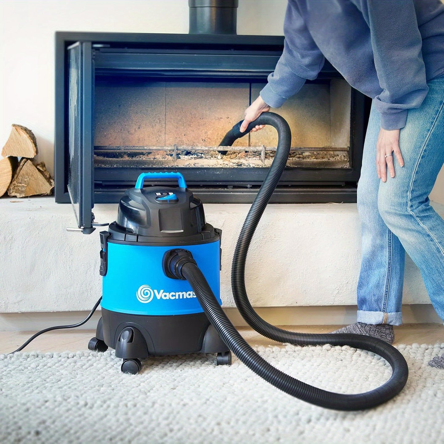 Aspirateur Balais-Balais 23L pour Surfaces Humides et Sèches avec Fonction Souffleur, Moteur Puissant 1250W, Aspiration Puissante 200AW, Grand Sac à Poussière et Filtre en Mousse, Réservoir en Polymère Durable, Conception Compacte et Portable pour Maison,