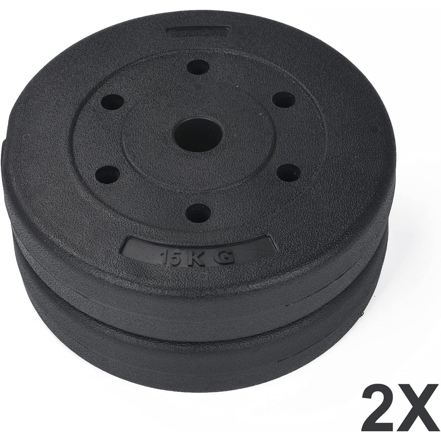 Jeu de Plaques de Poids Standard 15kg/20kg/30kg pour Haltères, Barre d'Haltérophilie et Entraînement de Musculation