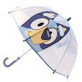 BLUEY - Parapluie de pluie transparent et multicolore unisexe en forme de cloche pour les enfants