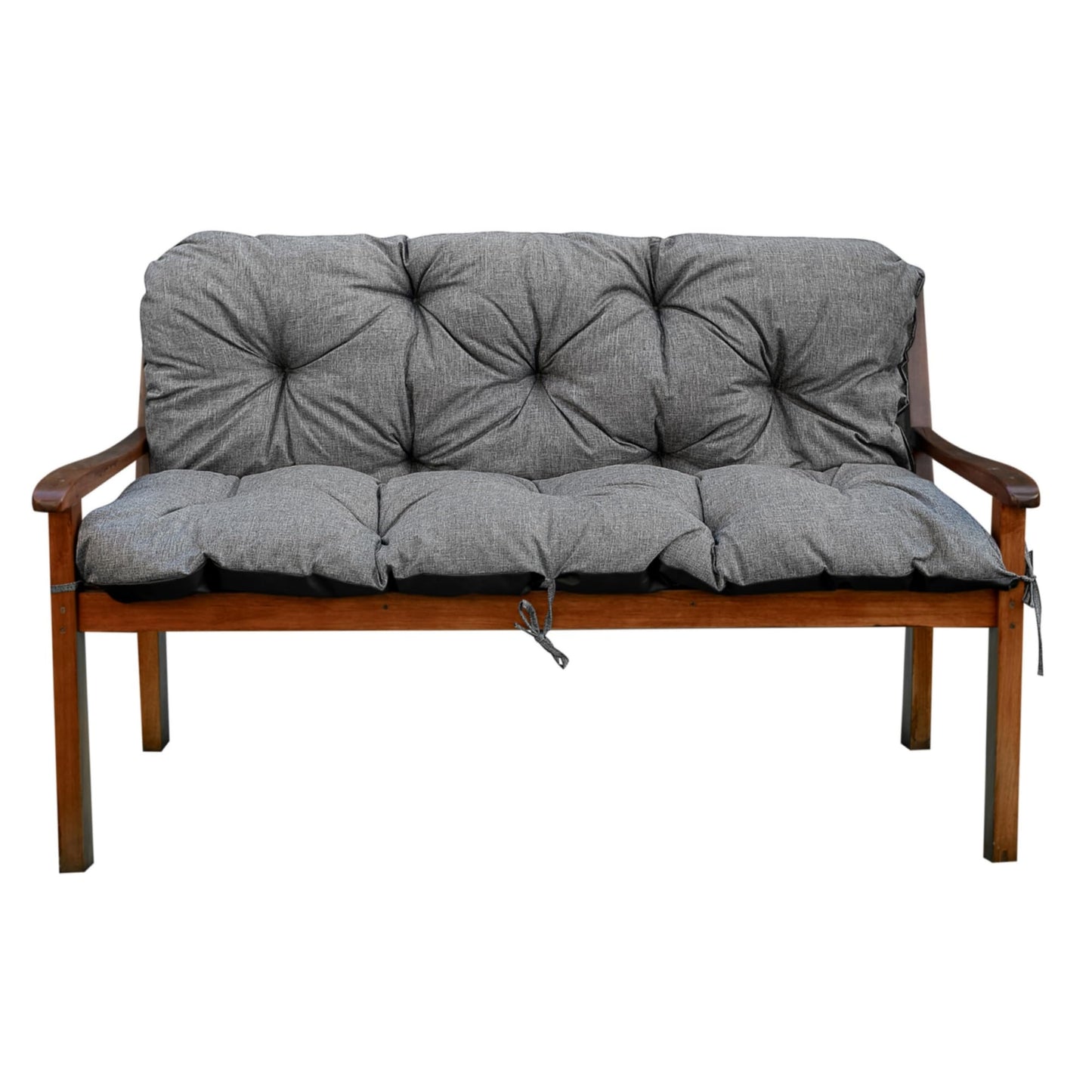 Coussin de Banc de Jardin, Coussin d'Assise et de Dossier, pour 1/2/3 Personnes, Coussin Rembourré avec Sangles, pour Intérieur/Extérieur, Coussin de Banc pour Banc v2