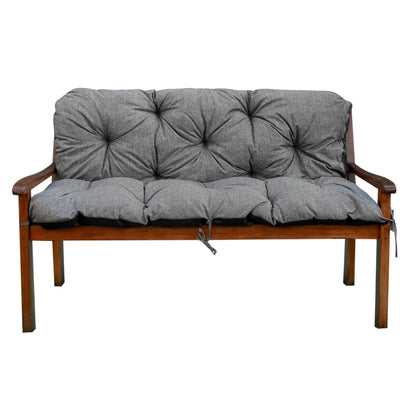 Coussin de Banc de Jardin, Coussin d'Assise et de Dossier, pour 1/2/3 Personnes, Coussin Rembourré avec Sangles, pour Intérieur/Extérieur, Coussin de Banc pour Banc v2