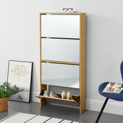 Armoire à chaussures Vogar avec portes miroir de différentes couleurs et tailles