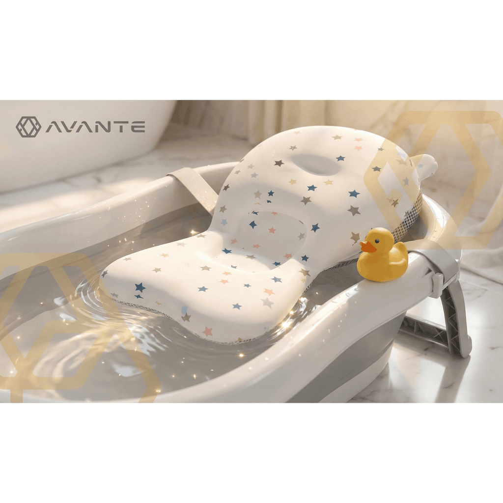 Coussin de Thermomètre Pliable en Silicone, Confort Mobile. Boule Hygiénique Compacte avec Mesure de la Température de l'Eau. Tapis Ergonomique à Profil Doux. Patins Antidérapants Construction Stable. Système de Pliage Rapide, Peu Encombrant, 10 Cm. Suppo