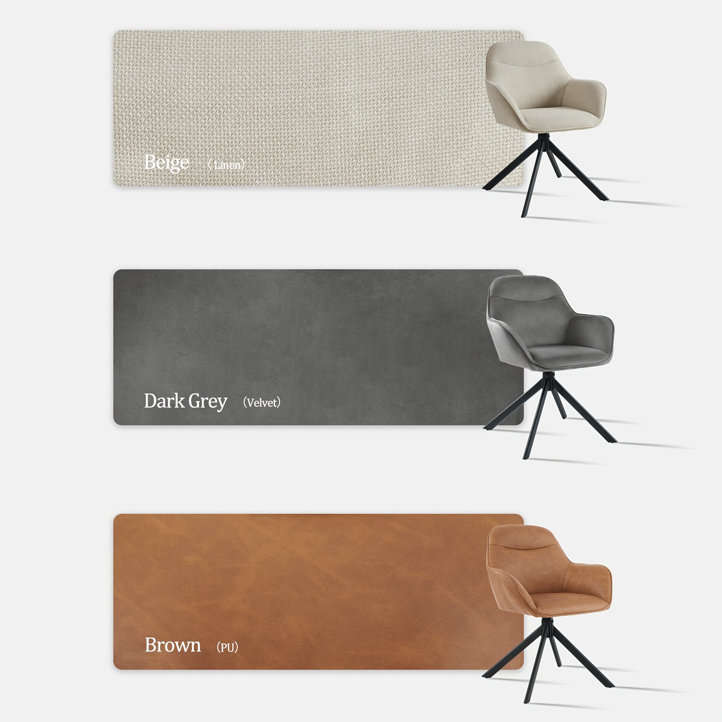 Goeurvant Chaise pivotante à 360° avec accoudoirs : La chaise élégante et confortable pour salles à manger, salons, bureaux et applications commerciales