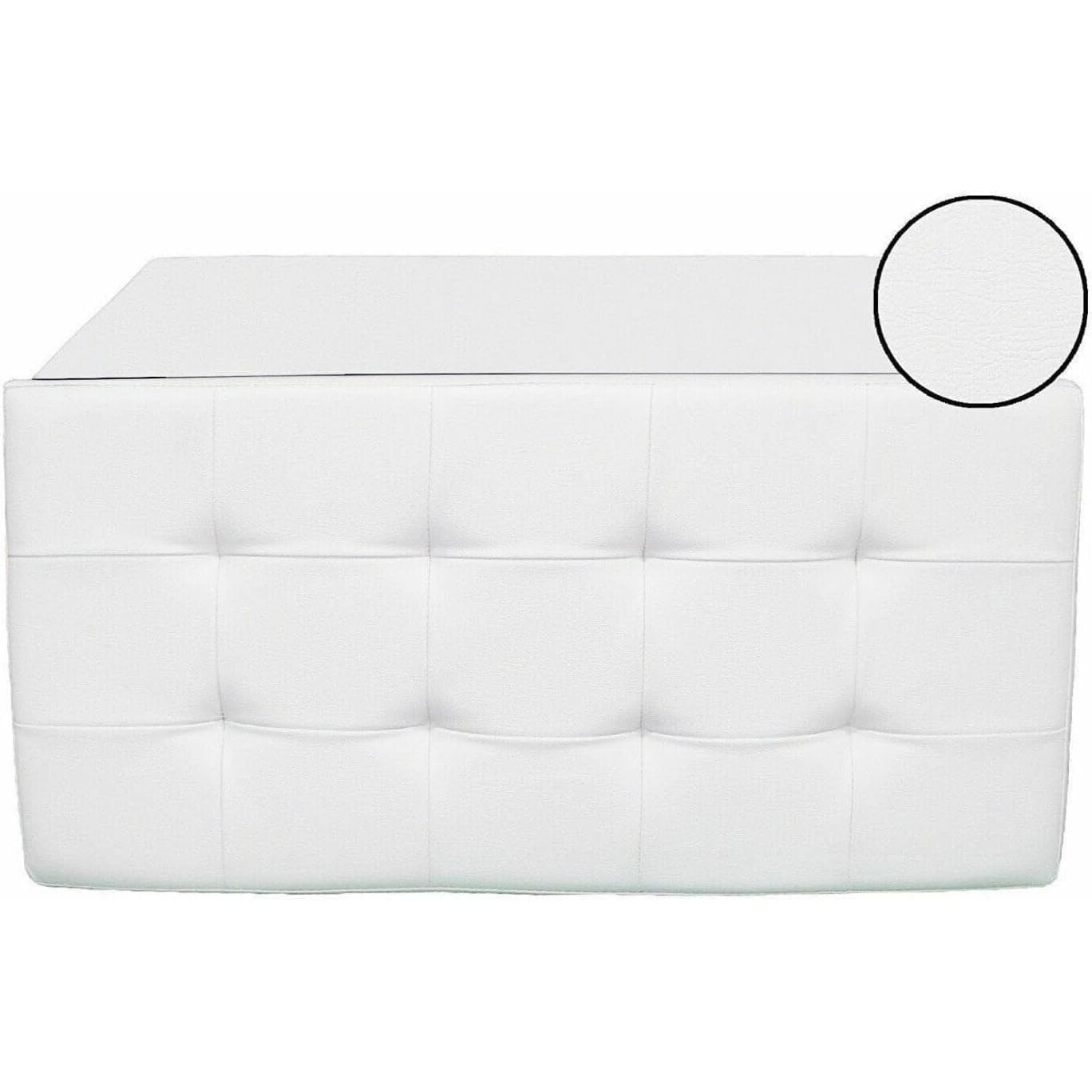 Pouf repose-pieds de rangement Cecaro Group, coussin d'appoint, coffre banc matelassé capitonné, plusieurs couleurs