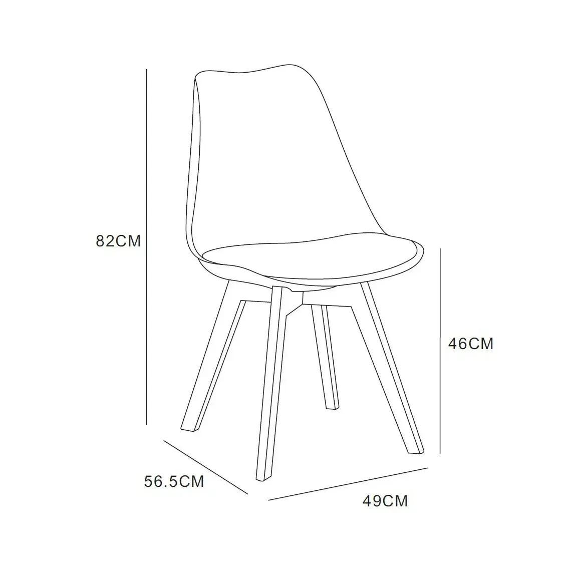Ensemble de 2 chaises de salle à manger MCC Direct, chaise de cuisine, chaise de bureau, chaise de salon, chaise coquille de designer Eva, disponible en 7 couleurs
