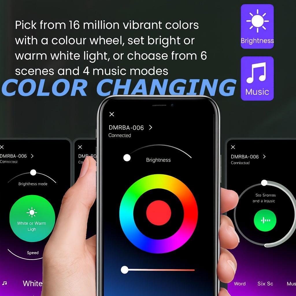 Guirlande Lumineuse LED Neon Sync Musique RGB, Bande LED pour Chambre avec Application Intelligente & Télécommande, Lumières LED Changeantes de Couleur, pour Maison, Chambre, Fête, Vacances, Décoration de Noël, Bande Lumineuse 2m/5m/20m/30m