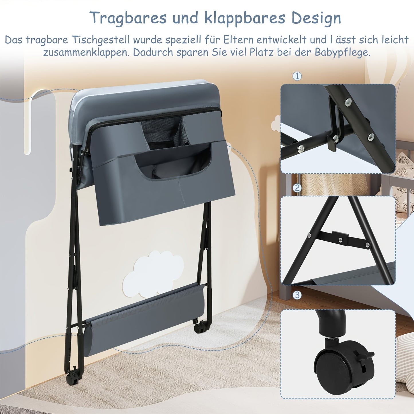 1 support utilitaire, rangement et organisation, rangement de garde-robe, pliable, hauteur réglable, avec sangle de sécurité, peut être un panier de rangement, une barre à suspendre, gris, avec mètre ruban, meubles pour la maison, articles de rangement