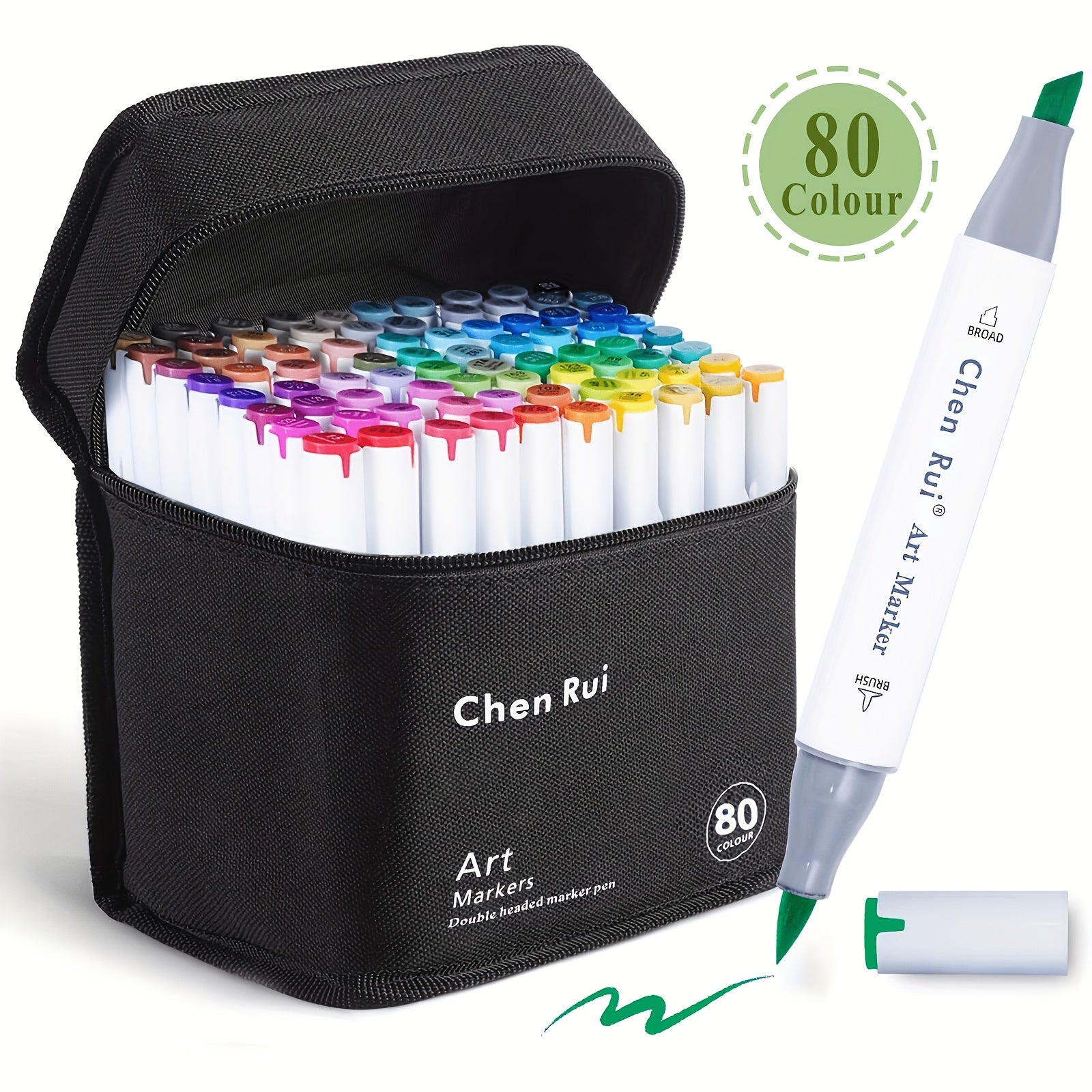 Marqueurs d'art professionnels - Pointe ciseau et encre à l'alcool, ensemble de sac portable de 48/60/80/100/120 couleurs - Idéal pour le dessin, le coloriage et la conception graphique - Choix parfait pour les artistes, les étudiants et les professionnel