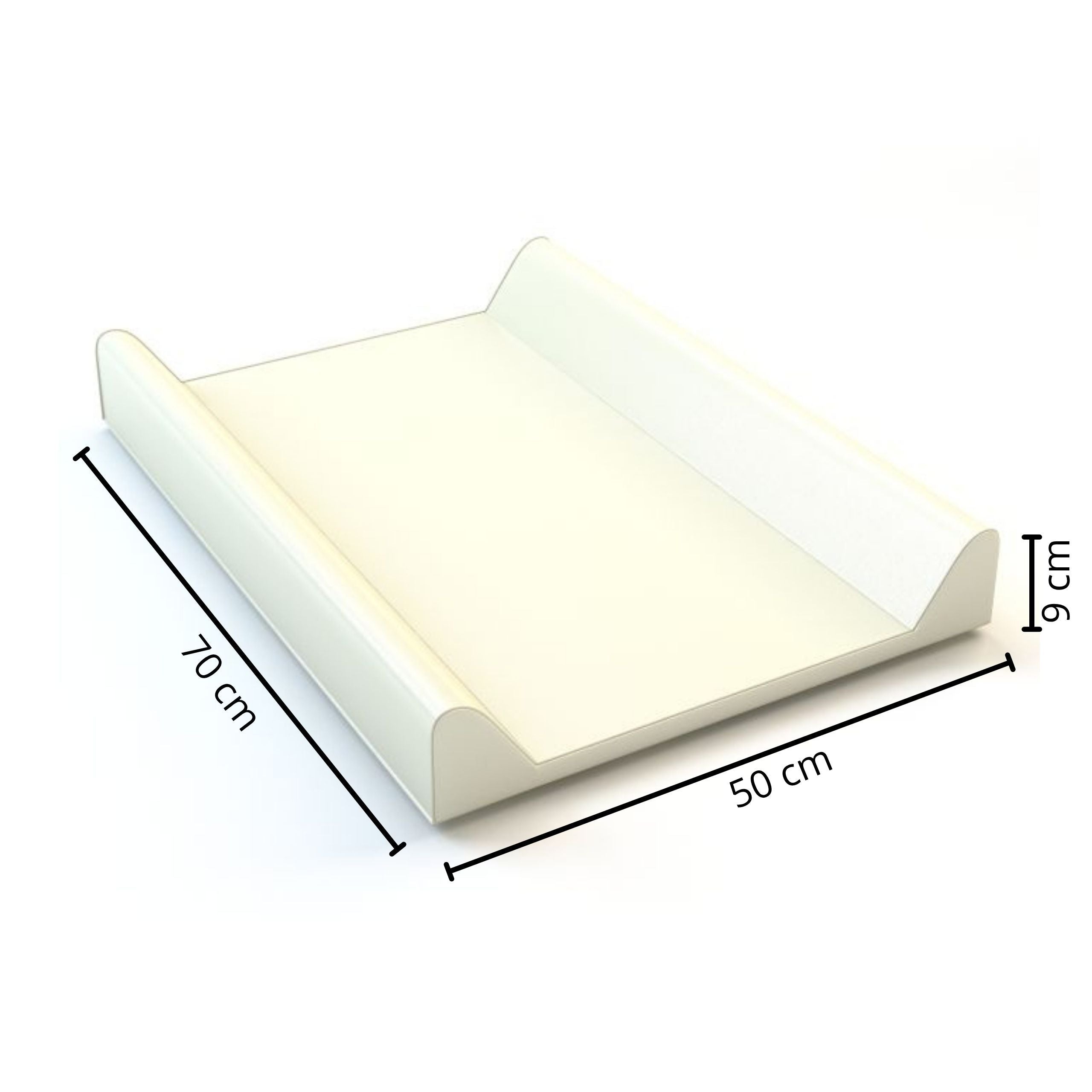 AMIKU, Matelas à langer doux pour bébés, Coussin à langer pour bébé, Mousse profilée pour changer les bébés, Coussin pour table ou commode, 50Cmx70Cm, Produit pour le soin des bébés, Sûr, Fabriqué en Europe, pour la maternelle, 100% imperméable, 100% anti