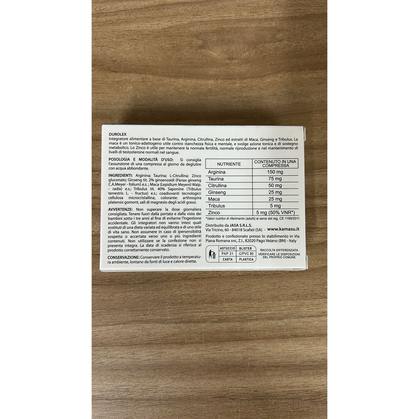 Man Integrator - 20 Comprimés avec Arginine, Taurine, Citrulline, Ginseng, Maca, Tribulus et Zinc