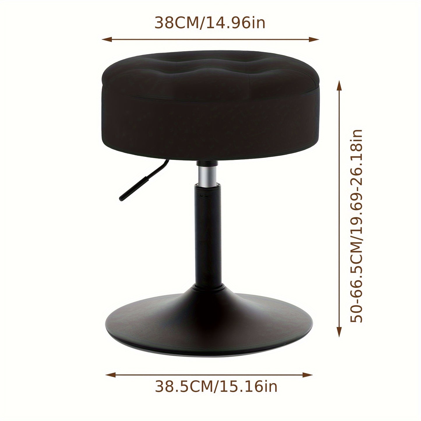 1pc Tabouret Réglable Tabouret de Travail Tabouret de Bureau Avec Rangement Tabouret de Bar en Velours Pour Bar Restaurant 49.5-65cm