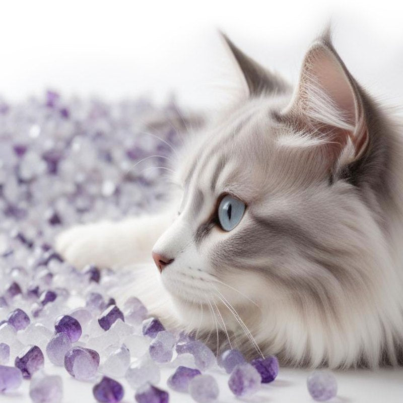 JOUET CHAT LAVANDE EN SILICONE, Hypoallergénique, Délicat, Ingrédients Naturels, Idéal pour les Chats Sensibles, Mersjo 3.8L
