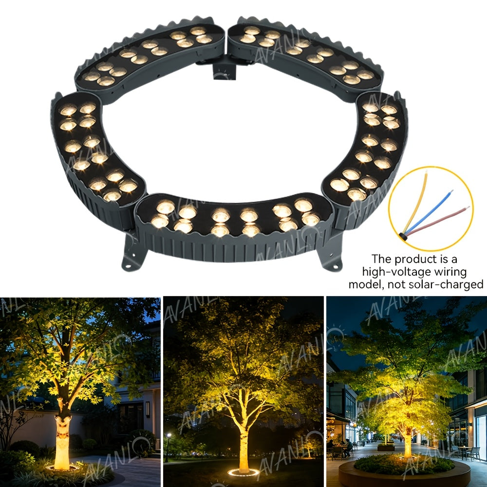 Projecteurs LED d'extérieur pour arbres, projecteurs muraux LED, lampes d'extérieur en aluminium pour pelouse, IP65, peuvent être utilisés sous de grands arbres et cônes cylindriques à l'extérieur - Blanc froid/blanc chaud/RGB