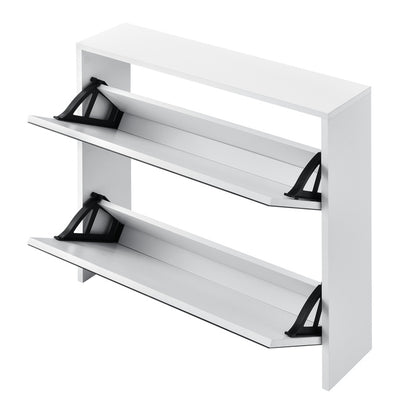 Armoire à chaussures Vogar avec portes miroir de différentes couleurs et tailles