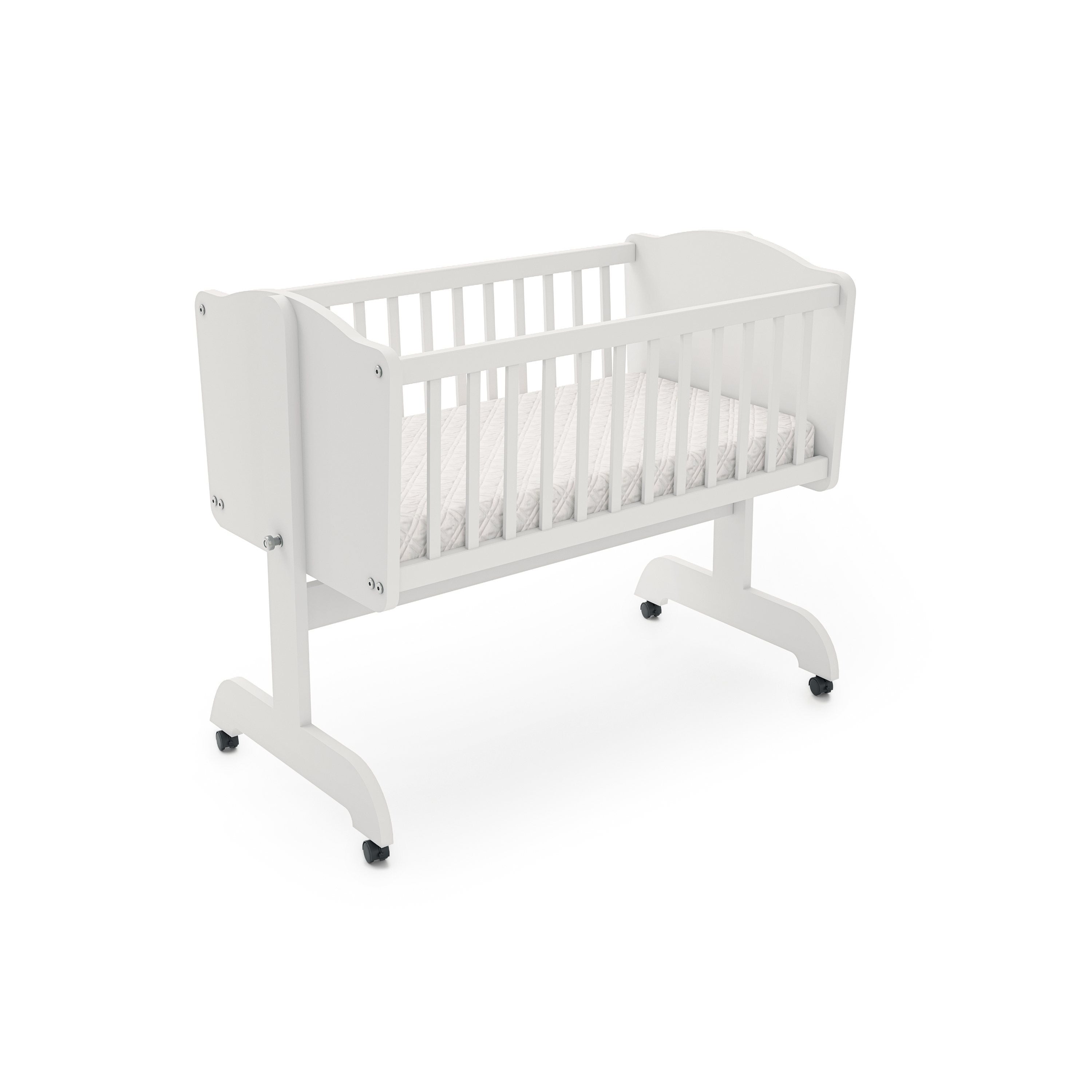 Berceau en Bois pour Enfants – Blanc – Option avec ou sans Matelas
