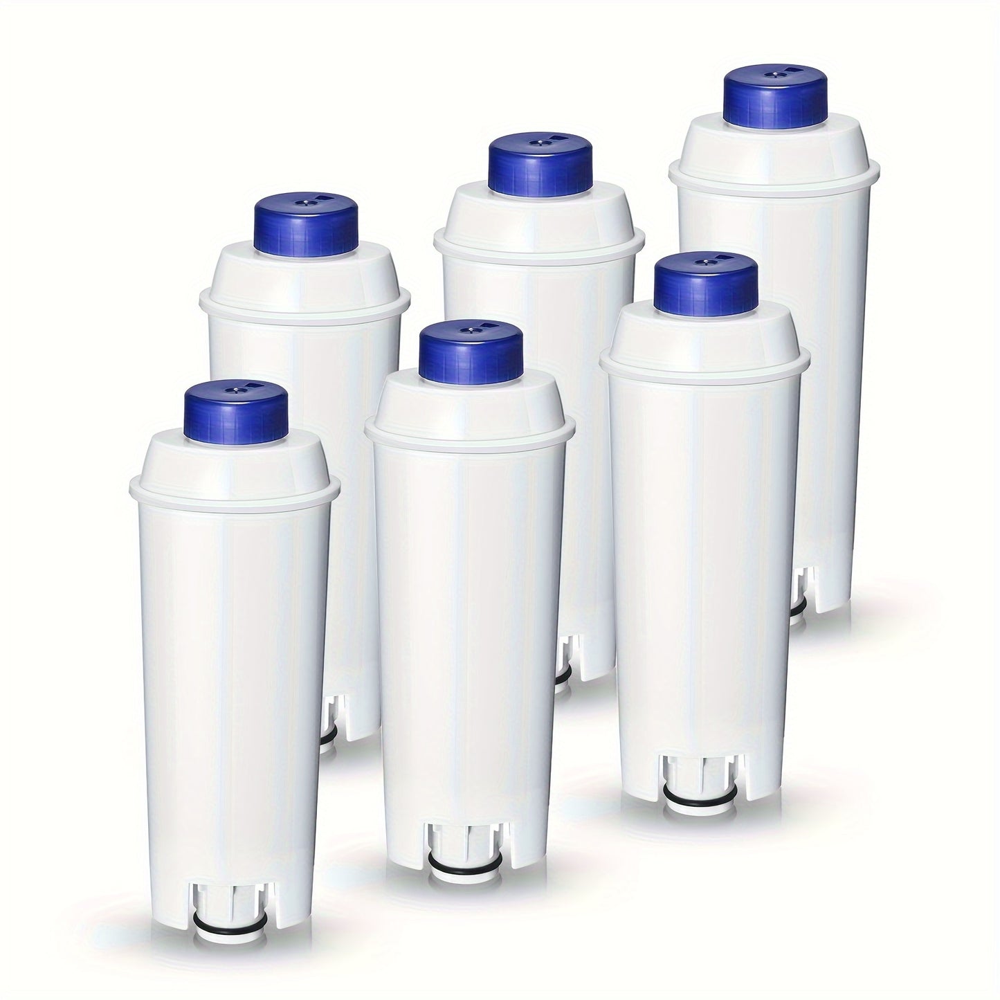 Lot de 6 filtres à eau pour machine à café automatique Delonghi, remplacement de filtre à eau pour de'Longhi DLSC002, SER3017 5513292811 compatible avec de Longhi, ECAM, ESAM, ETAM, BCO, série Ec