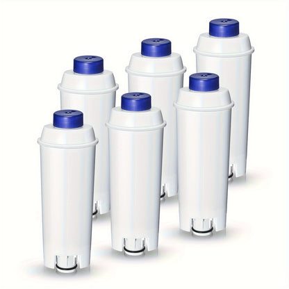 Lot de 6 filtres à eau pour machine à café automatique Delonghi, remplacement de filtre à eau pour de'Longhi DLSC002, SER3017 5513292811 compatible avec de Longhi, ECAM, ESAM, ETAM, BCO, série Ec