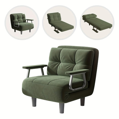 Canapé-lit pliable pour décoration de Noël d'appartement, confortable et durable, accoudoirs argentés, matériau en velours côtelé, plusieurs couleurs disponibles, polyvalent pour chambres à coucher, idée cadeau créative, décoration de Noël, cadeau personn
