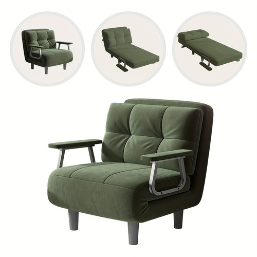 Canapé-lit pliable pour décoration de Noël d'appartement, confortable et durable, accoudoirs argentés, matériau en velours côtelé, plusieurs couleurs disponibles, polyvalent pour chambres à coucher, idée cadeau créative, décoration de Noël, cadeau personn