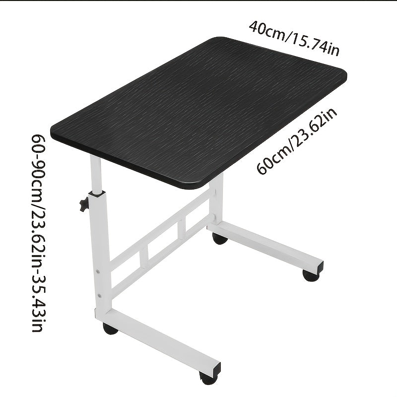 Bureau Roulant à Hauteur Réglable, Bureau d'Ordinateur Portable Moderne à Hauteur Réglable, Multifonctionnel pour Chambre à Coucher, Salon ou Bureau Extérieur