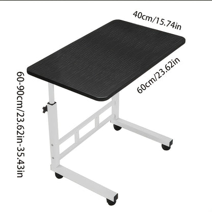 Bureau Roulant à Hauteur Réglable, Bureau d'Ordinateur Portable Moderne à Hauteur Réglable, Multifonctionnel pour Chambre à Coucher, Salon ou Bureau Extérieur