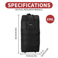 Valise à roulettes en toile Oxford durable avec capacité extensible, roulettes à roulement fluide et poignées supérieures robustes. Dotée d'une pratique poche avant pour un accès rapide. Légère et pliable, parfaite pour les voyages, les déplacements profe