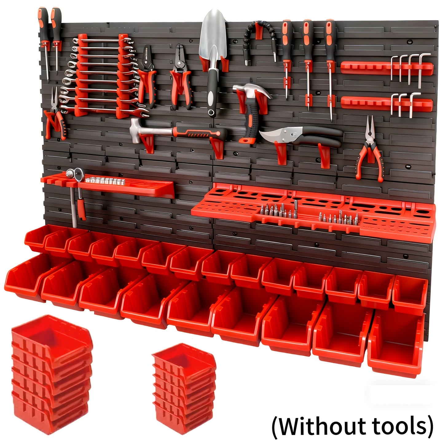 Grand support de rangement pour outils 2026 (sans outils), une solution de rangement pour clés, tournevis, forets, vis et marteaux, idéal pour l'organisation des outils de garage. Ce support de rangement multifonctionnel est un cadeau parfait pour papa, c