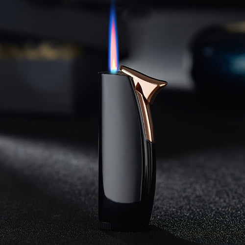 Briquet Mini Compact à Flamme Bleue à Jet Direct -vent (sans Gaz)