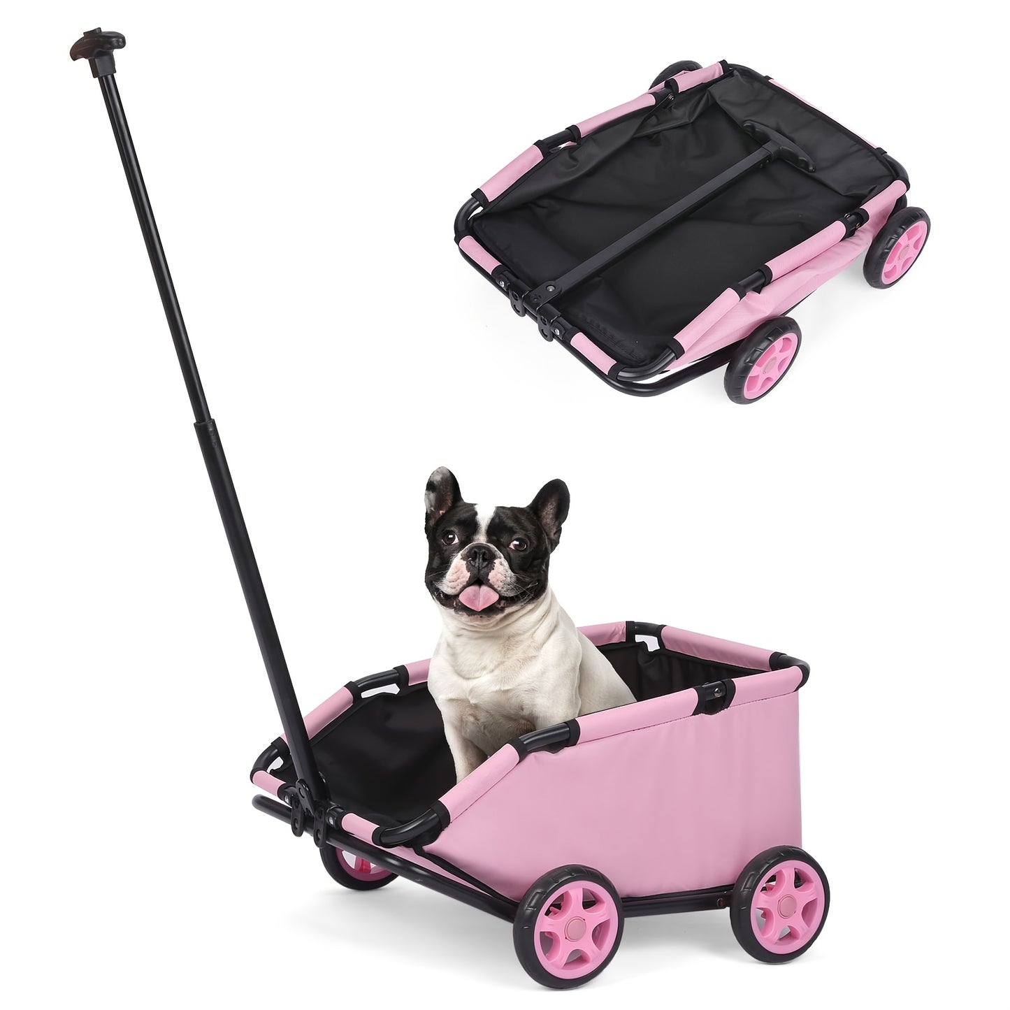 Chariot de Rangement pour Jouets, Trolley pour Animaux de Compagnie, Adapté aux Poussettes pour Petits Animaux et Petits Animaux de Compagnie de Moins de 14.97 KG, Poussette pour Chiot, Poussette pour Chaton, Chariot de Jardin, Chariot d'Extérieur, Chario