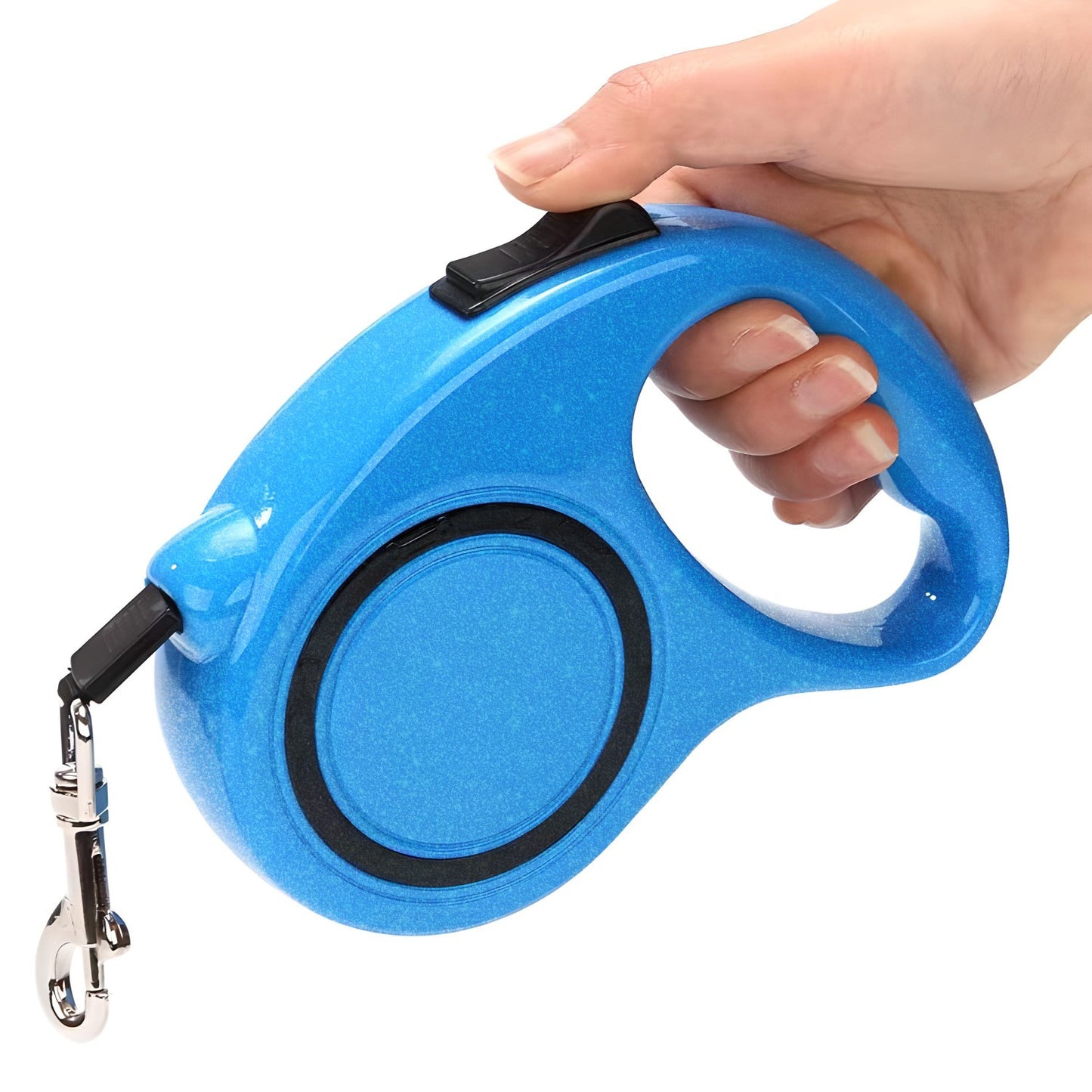 Laisse Automatique RETOO PetCare pour Chiens et Chats, avec Verrouillage, Bande Rétractable Flexi 5m, Mécanisme de Verrouillage, Idéale pour Petits Chiens Jusqu'à 15 kg, Poignée Confortable, Bande Durable avec Frein, Laisse avec Clip Robuste, Marche Confo