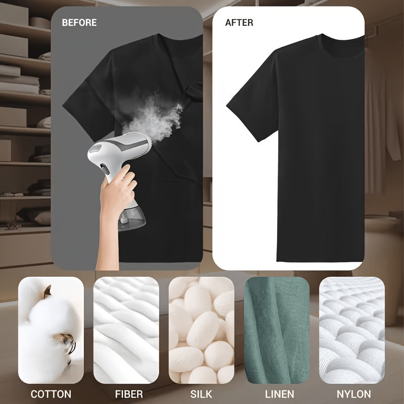 Nouveau Défroisseur à Vapeur pour Vêtements - Réservoir d'Eau Amovible de 335 ml, Vapeur Rapide en 20 s, Défrissage Rapide. Convient à Tous les Tissus, Facile pour les Débutants. Idéal pour la Maison, l'Hôtel, les Voyages, les Vêtements - Défroisseur à Va