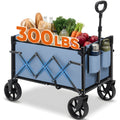 Chariot pliable petit 136,08 kg, caddie pliable, chariot de camping avec poignée réglable en hauteur, léger, peu encombrant et robuste
