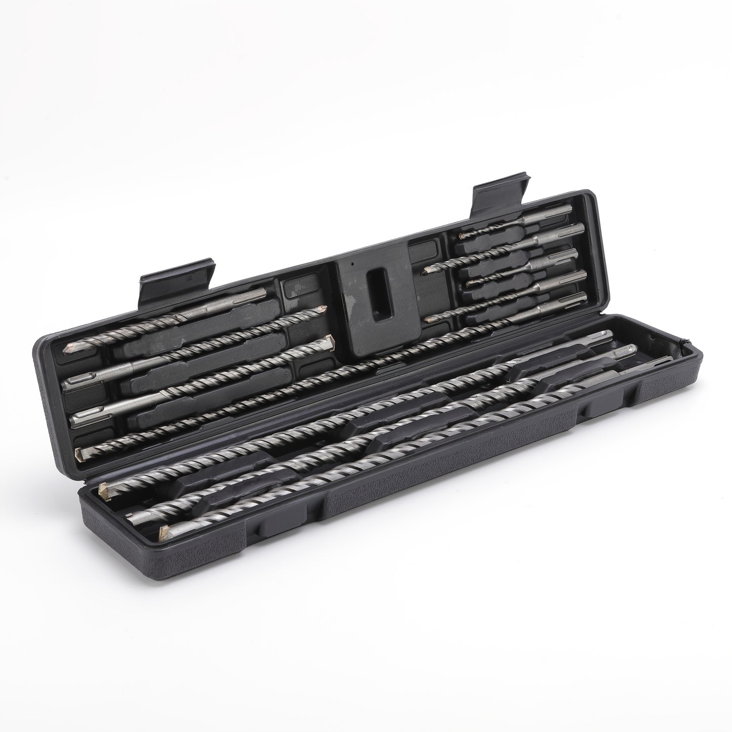 11 pièces Set de Forets Marteau SDS PULS, Forets SDS Plus pour Béton, Maçonnerie, Pierre, Brique, avec Boîte de Rangement Portable, 110mm/160mm/210mm/450mm Longueur