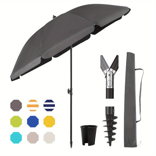 Parasol de balcon Sunula 180 cm avec pied béquille, housse de , inclinaison et réglage en hauteur, parasol de plage pour balcon, jardin et terrasse